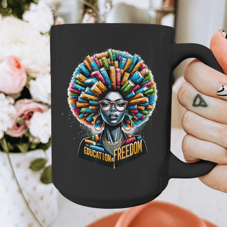 Education Is Freedom History Month Teacher Books Afro Graphic Print Coffee Mug, History Teacher Gifts, funny design Education Is Freedom History Month Teacher Books Afro Graphic Print Coffee Mug, History Teacher Gifts, funny design