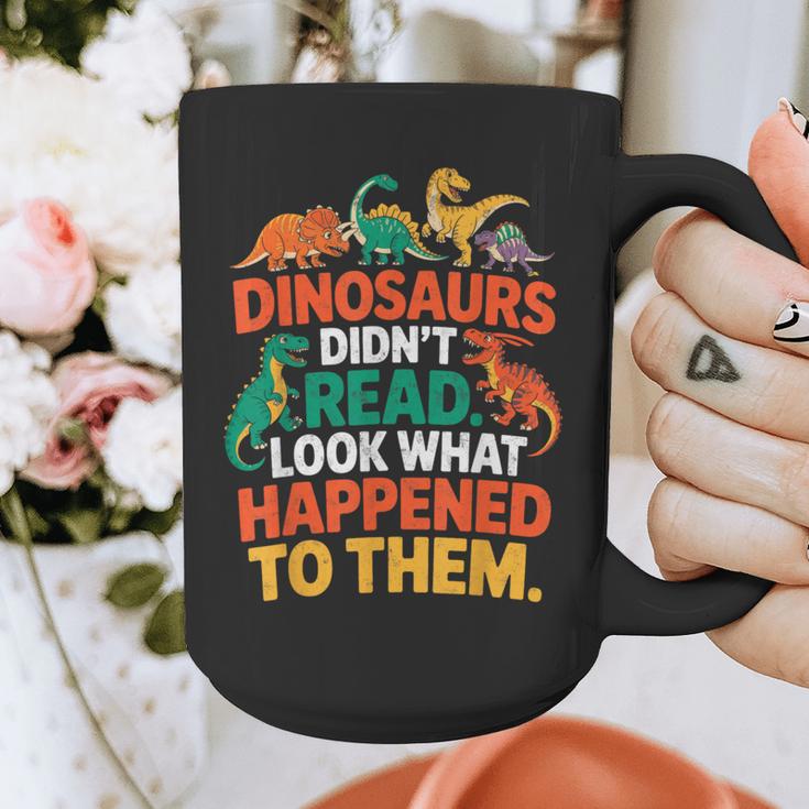 English Teacher Dinosaurs Didn’t Read What Happened To Them Graphic Print Coffee Mug, English Teacher Gifts, funny design