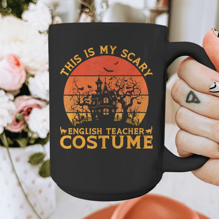 English Teacher Matching This Is My Scary Halloween Costume Graphic Print Coffee Mug, English Teacher Gifts, funny design