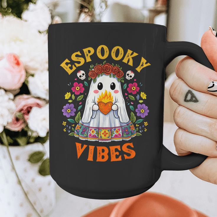 Espooky Vibes Spanish Mexican Halloween Ghost Teachers Graphic Print Coffee Mug, funny design Espooky Vibes Spanish Mexican Halloween Ghost Teachers Graphic Print Coffee Mug, funny design