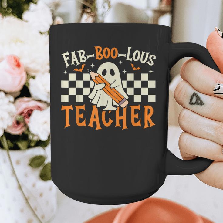 Fab Boo Lous Teacher Retro Ghost Spooky Halloween Costume Graphic Print Coffee Mug, funny design Fab Boo Lous Teacher Retro Ghost Spooky Halloween Costume Graphic Print Coffee Mug, funny design