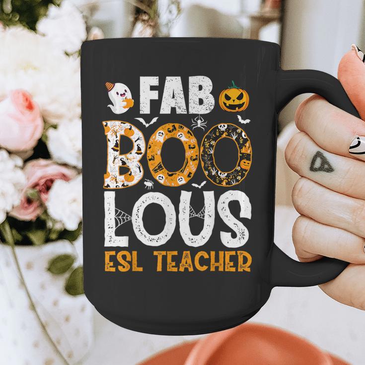 Faboolous ESL ESOL Teacher Spooky Teacher Halloween Costume For Men Women Graphic Print Coffee Mug, Esl Teacher Gifts, funny design Faboolous ESL ESOL Teacher Spooky Teacher Halloween Costume For Men Women Graphic Print Coffee Mug, Esl Teacher Gifts, funny design