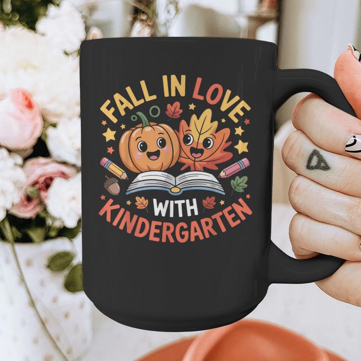 Fall In Love With Kindergarten Autumn Kindergarten Teacher Graphic Print Coffee Mug, funny design Fall In Love With Kindergarten Autumn Kindergarten Teacher Graphic Print Coffee Mug, funny design