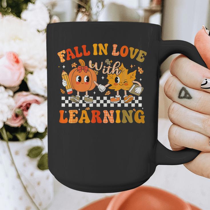 Fall In Love With Learning Autumn Pumpkin Fall Teacher Kids Graphic Print Coffee Mug, funny design Fall In Love With Learning Autumn Pumpkin Fall Teacher Kids Graphic Print Coffee Mug, funny design
