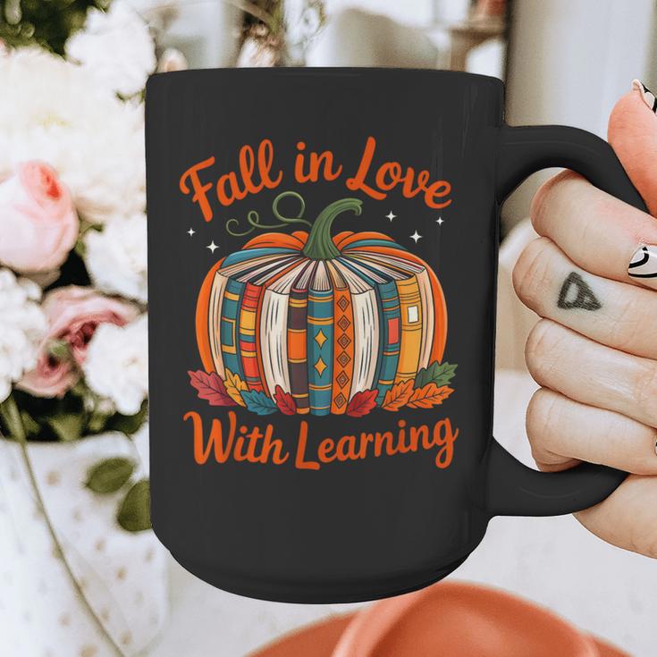 Fall In Love With Learning Book Lover Autumn Pumpkin Teacher Graphic Print Coffee Mug, funny design Fall In Love With Learning Book Lover Autumn Pumpkin Teacher Graphic Print Coffee Mug, funny design