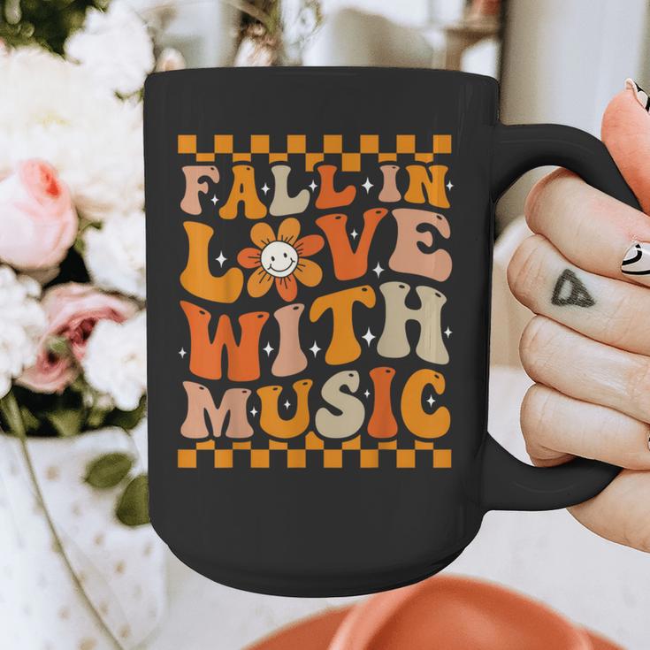 Fall In Love With Music Groovy Thanksgiving Music Teacher Men Women Girls Kids Graphic Print Coffee Mug, Groovy Teacher Gifts, funny design Fall In Love With Music Groovy Thanksgiving Music Teacher Men Women Girls Kids Graphic Print Coffee Mug, Groovy Teacher Gifts, funny design