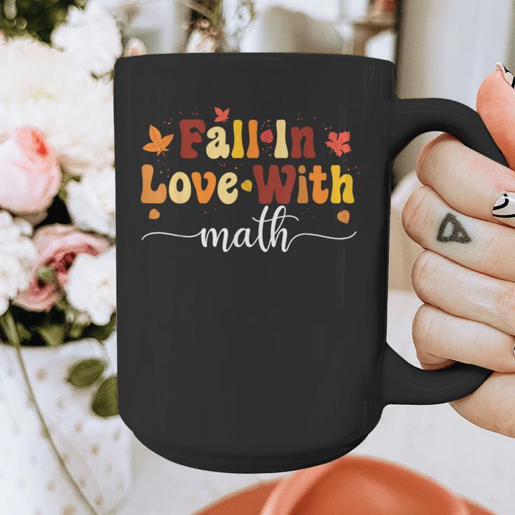 Fall Teacher Fall In Love With Math Math Thanksgiving Graphic Print Coffee Mug, funny design