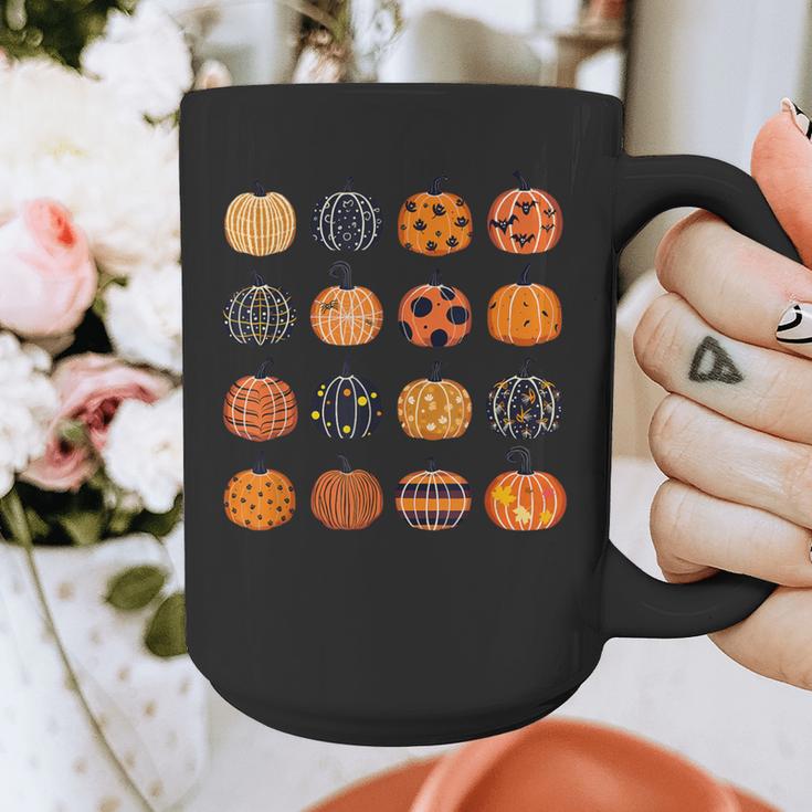 Folk Art Pumpkins Teacher Nurses Admin Witch Halloween Cute Graphic Print Coffee Mug, funny design