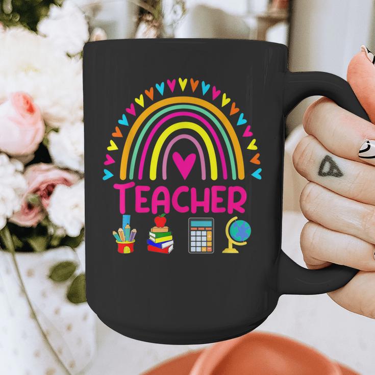 Future Kids Career Teacher Rainbow Boy Girl Graduations Graphic Print Coffee Mug, Future Teacher Gifts, funny design