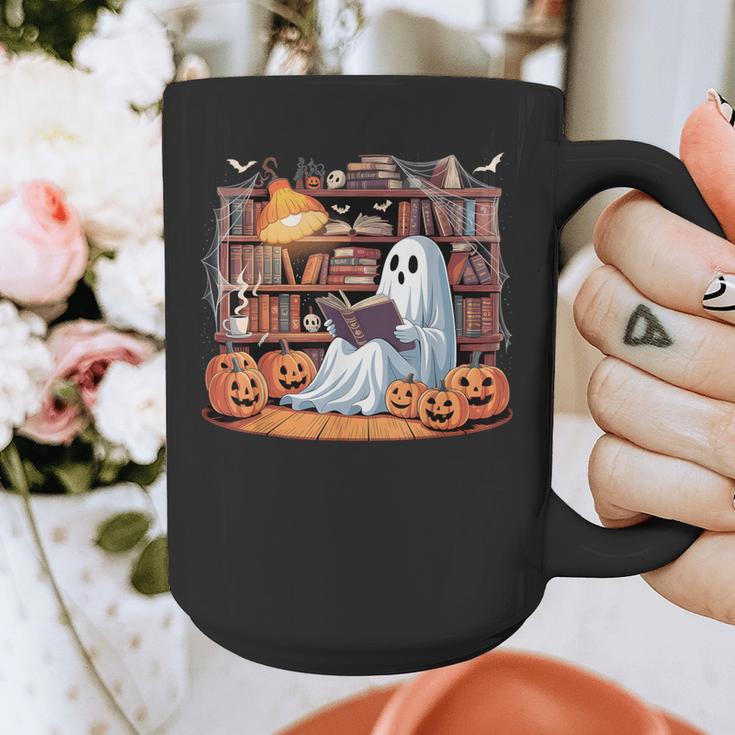 Ghost Book Reading Halloween Books Lover Teacher Graphic Print Coffee Mug, funny design Ghost Book Reading Halloween Books Lover Teacher Graphic Print Coffee Mug, funny design