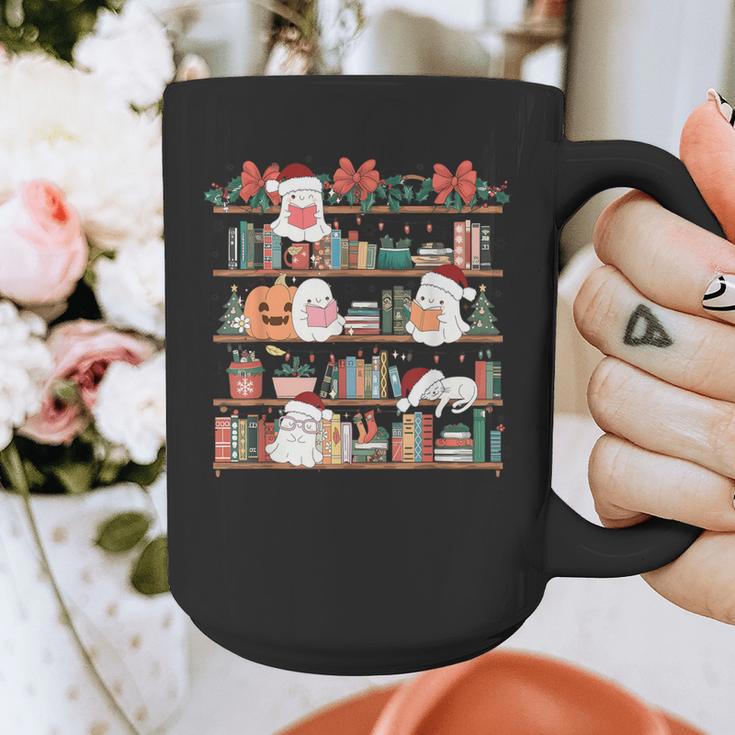 Ghost Christmas Reading Book Lover Library Christmas Teacher Graphic Print Coffee Mug, funny design Ghost Christmas Reading Book Lover Library Christmas Teacher Graphic Print Coffee Mug, funny design