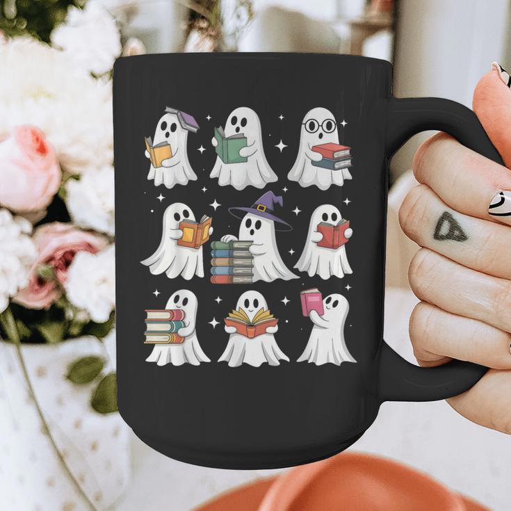Ghost Reading Teacher Halloween Costume Librarian Book Lover Graphic Print Coffee Mug, funny design Ghost Reading Teacher Halloween Costume Librarian Book Lover Graphic Print Coffee Mug, funny design