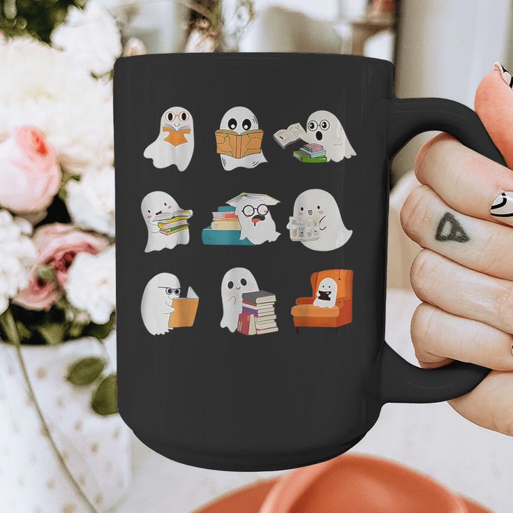 Ghost Reading Teacher Halloween Librarian Book Lover School Graphic Print Coffee Mug, funny design Ghost Reading Teacher Halloween Librarian Book Lover School Graphic Print Coffee Mug, funny design