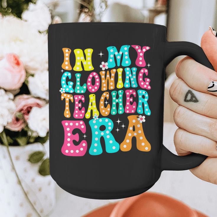 In My Glowing Teacher Era Groovy Colorful Bright Graphic Print Coffee Mug, Groovy Teacher Gifts, funny design In My Glowing Teacher Era Groovy Colorful Bright Graphic Print Coffee Mug, Groovy Teacher Gifts, funny design