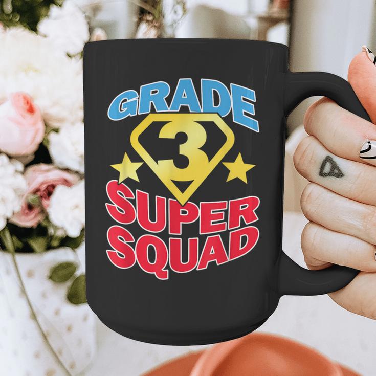 Grade 3 Super Squad Superhero Teacher Team Men Women Girls Kids Graphic Print Coffee Mug, Super Teacher Gifts, funny design