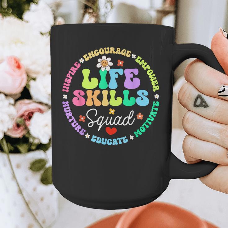 Groovy Life Skills Squad Teacher Special Ed SPED Team Crew Graphic Print Coffee Mug, Groovy Teacher Gifts, funny design