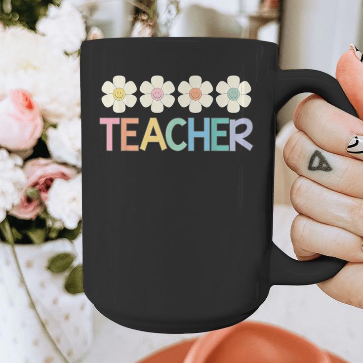 Groovy Teacher Cute Daisy Flower Retro Back To School Graphic Print Coffee Mug, Groovy Teacher Gifts, funny design Groovy Teacher Cute Daisy Flower Retro Back To School Graphic Print Coffee Mug, Groovy Teacher Gifts, funny design