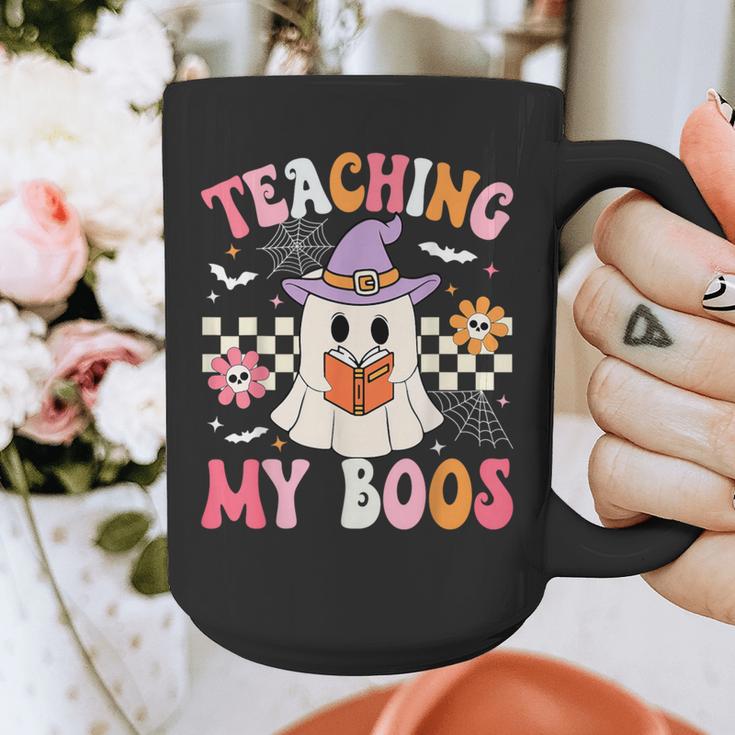 Groovy Teaching My Boos Teacher Ghost Halloween Teacher Graphic Print Coffee Mug, Groovy Teacher Gifts, funny design Groovy Teaching My Boos Teacher Ghost Halloween Teacher Graphic Print Coffee Mug, Groovy Teacher Gifts, funny design