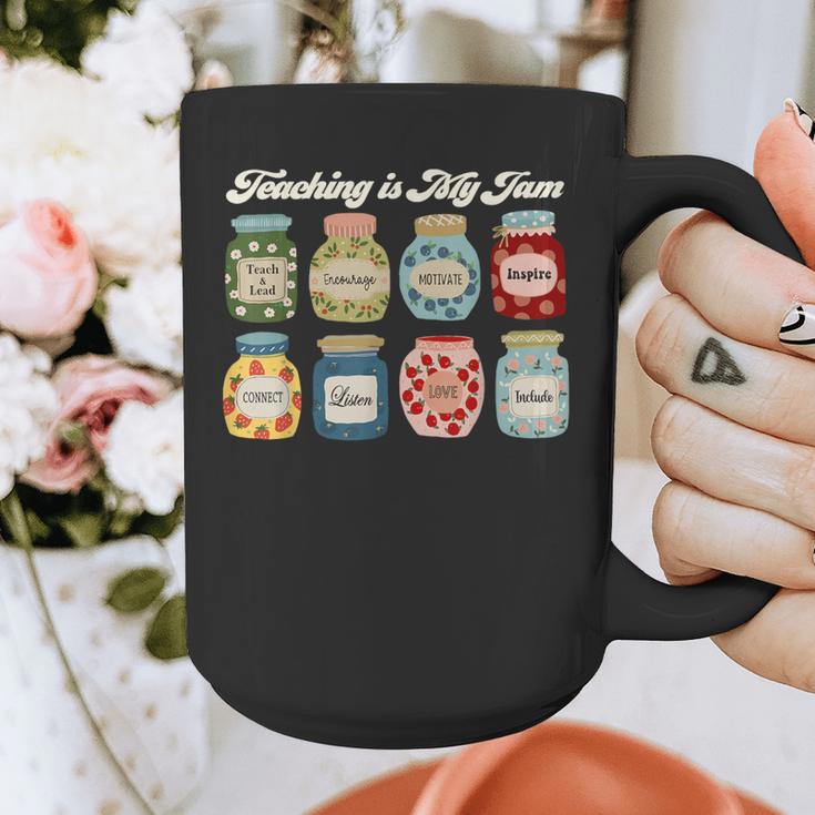 Groovy Teaching Is My Jam Teacher Appreciation Graphic Print Coffee Mug, Groovy Teacher Gifts, funny design