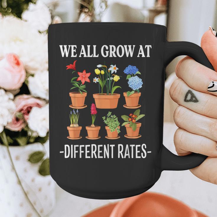 We All Grow At Different Rates Back To School Teacher Graphic Print Coffee Mug, funny design We All Grow At Different Rates Back To School Teacher Graphic Print Coffee Mug, funny design