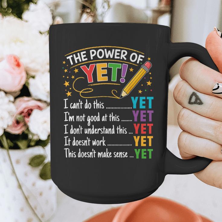 Growth Mindset Teacher Power Of Yet Inspirational Graphic Print Coffee Mug, funny design