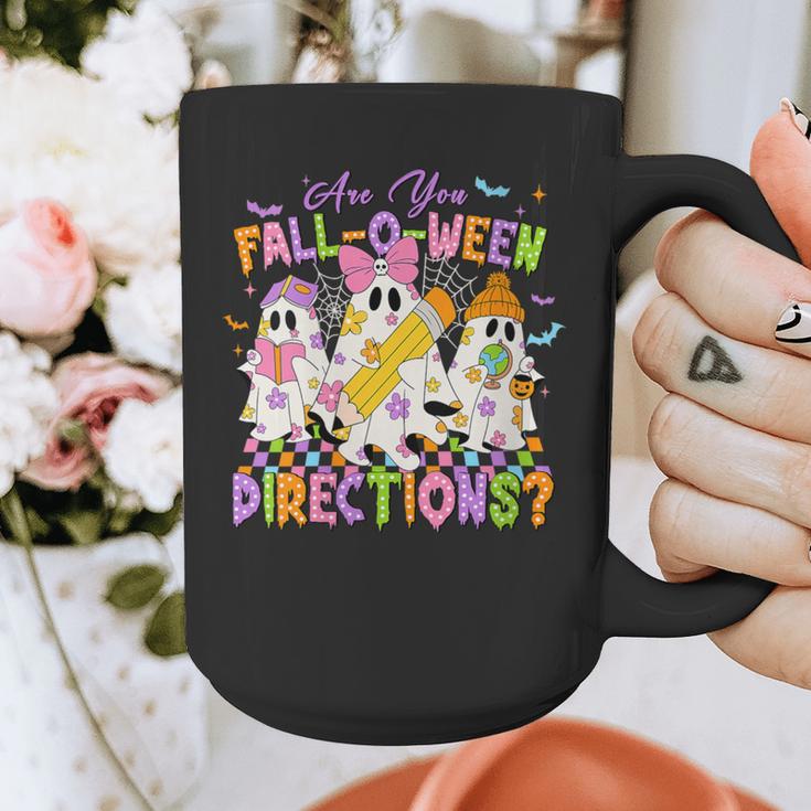 Halloween Floral Ghost Teacher Are You Falloween Directions Graphic Print Coffee Mug, funny design Halloween Floral Ghost Teacher Are You Falloween Directions Graphic Print Coffee Mug, funny design