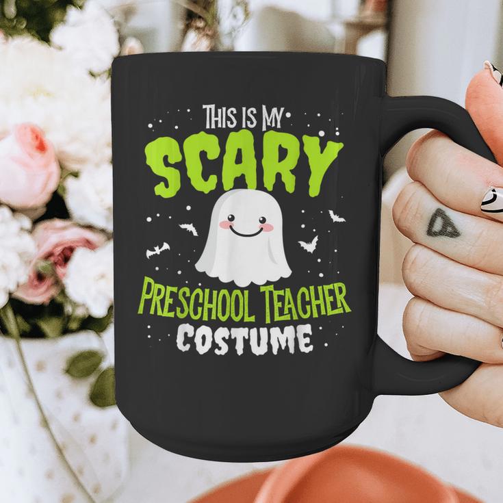 Halloween This Is My Scary Preschool Teacher Custome For Men Women Kids Graphic Print Coffee Mug, funny design