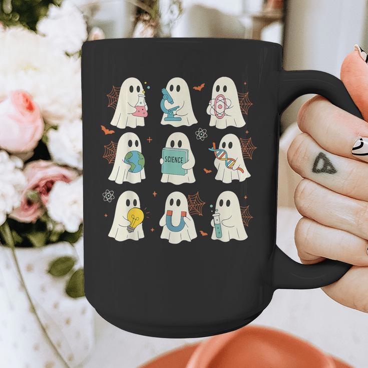 Halloween Science Teacher Student Ghost Laboratory Men Women Graphic Print Coffee Mug, Science Teacher Gifts, funny design