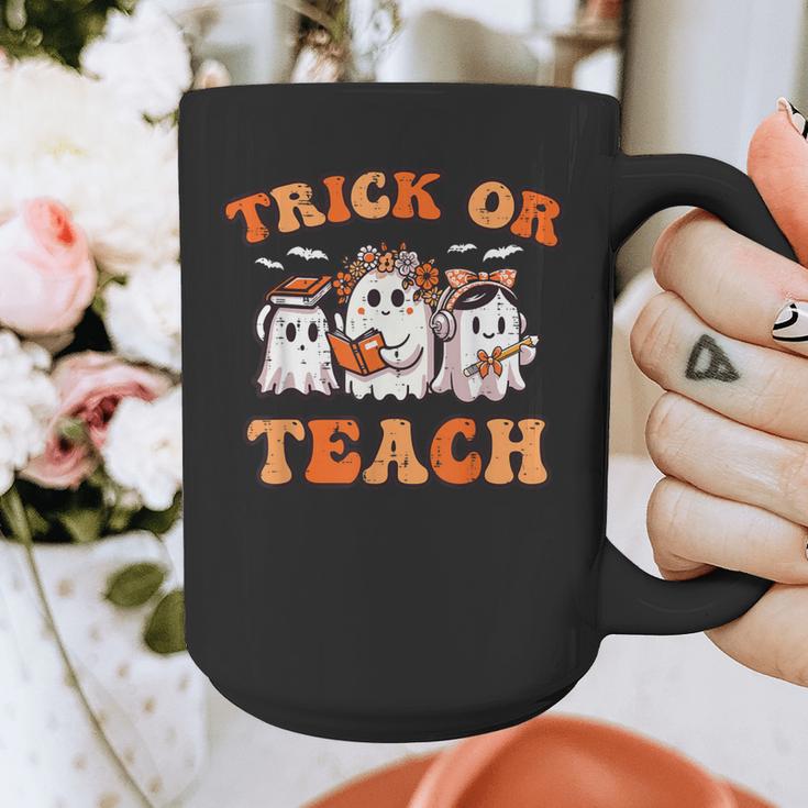 Halloween Teacher Ghosts Trick Or Teach Retro Costume Women Graphic Print Coffee Mug, funny design Halloween Teacher Ghosts Trick Or Teach Retro Costume Women Graphic Print Coffee Mug, funny design