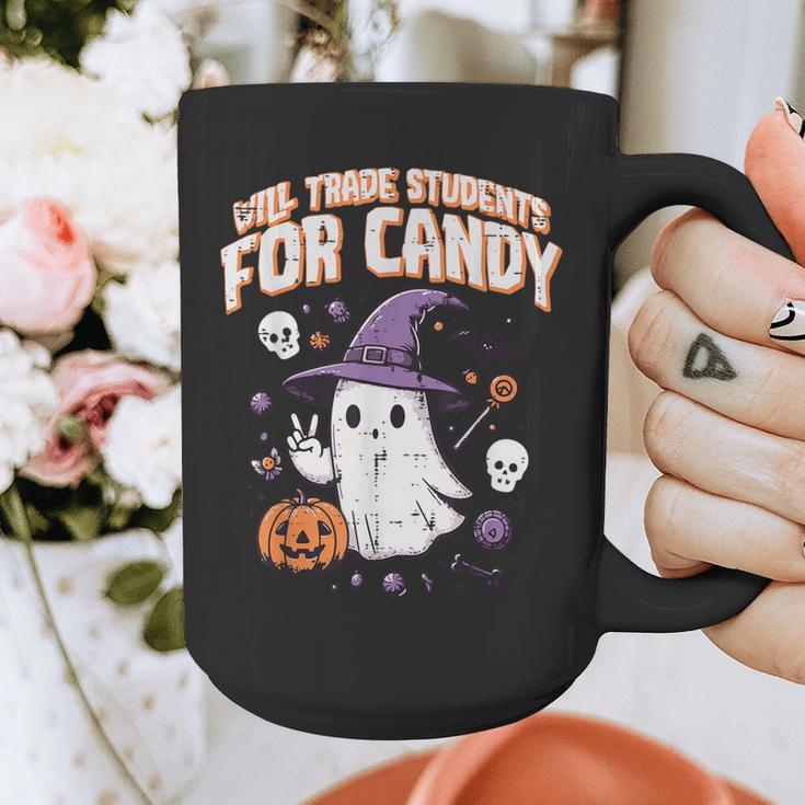 Halloween Teacher Trade Students For Candy Costume Women Graphic Print Coffee Mug, funny design