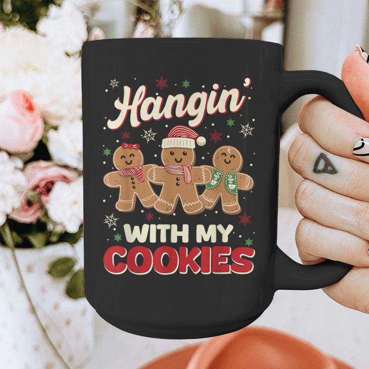 Hangin With My Cookies Gingerbread Man Xmas Teacher Graphic Print Coffee Mug, funny design
