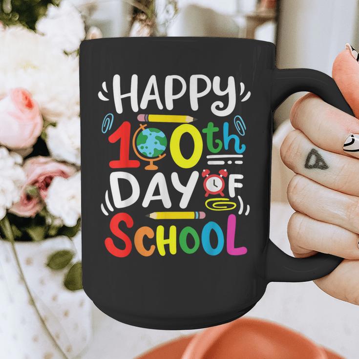 Happy 100th Day Of School 100 Days Of School Teacher Student Graphic Print Coffee Mug, funny design