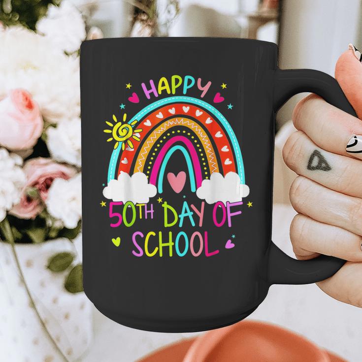 Happy 50th Days Of School Rainbow Teacher 50 Days Smarter Graphic Print Coffee Mug, funny design Happy 50th Days Of School Rainbow Teacher 50 Days Smarter Graphic Print Coffee Mug, funny design