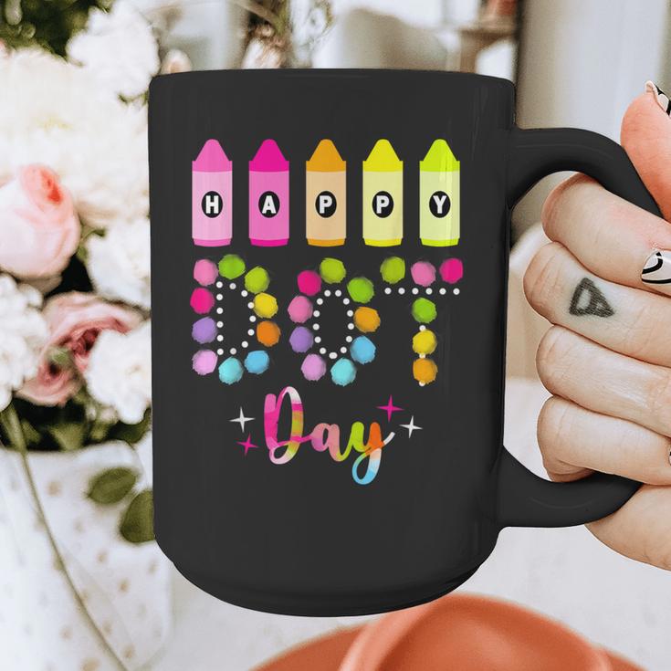 Happy Dot Day 2025 Teacher Kids Girls Colorful Polka Dot Day Graphic Print Coffee Mug, funny design