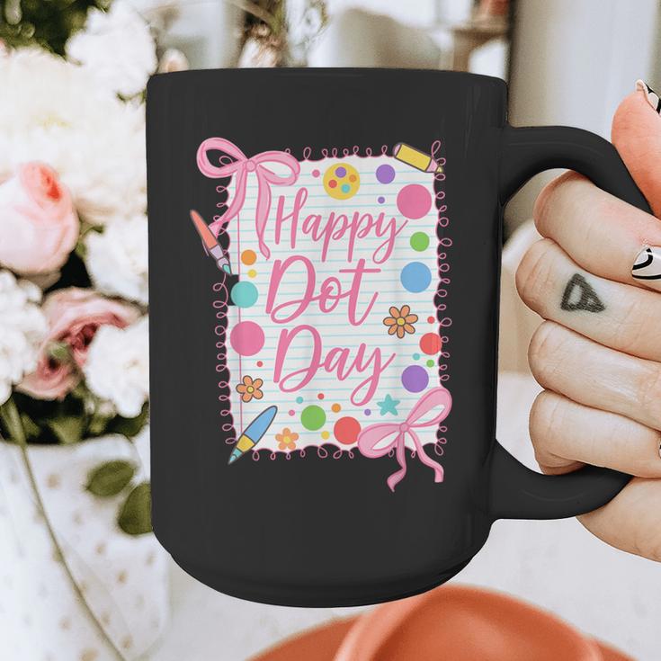 Happy Dot Day Bow Coquette For Teacher Girls Graphic Print Coffee Mug, funny design Happy Dot Day Bow Coquette For Teacher Girls Graphic Print Coffee Mug, funny design