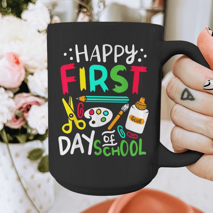 Happy First Day Of School Teacher Back To School Student Graphic Print Coffee Mug, funny design Happy First Day Of School Teacher Back To School Student Graphic Print Coffee Mug, funny design