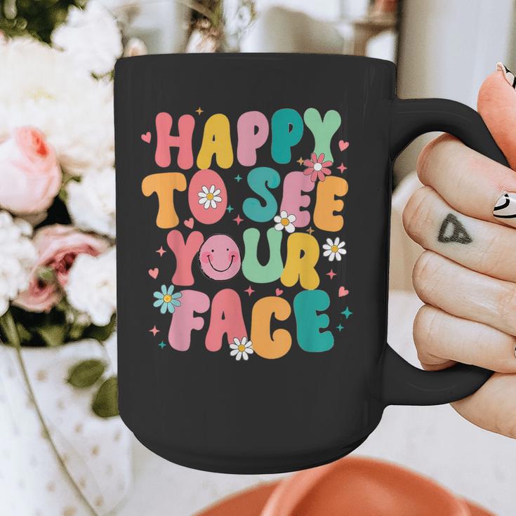 Happy To See Your Face Teacher Disco Ball Back To School Graphic Print Coffee Mug, funny design Happy To See Your Face Teacher Disco Ball Back To School Graphic Print Coffee Mug, funny design