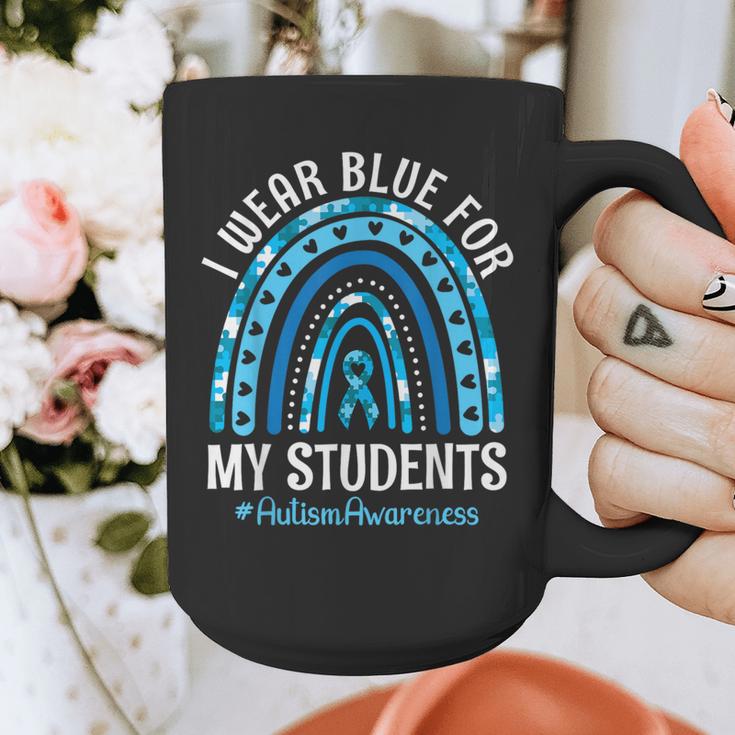 Happy Teacher I Wear Blue For My Students Autism Awareness Graphic Print Coffee Mug, funny design Happy Teacher I Wear Blue For My Students Autism Awareness Graphic Print Coffee Mug, funny design