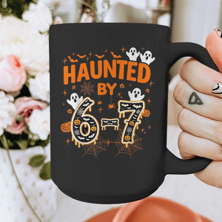 Haunted By 6-7 Halloween Math Teacher Joke Graphic Print Coffee Mug, funny design Haunted By 6-7 Halloween Math Teacher Joke Graphic Print Coffee Mug, funny design