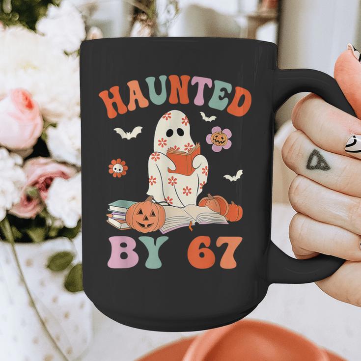 Haunted By 67 Boo Ghost Teacher 6 7 Halloween Costume Graphic Print Coffee Mug, funny design Haunted By 67 Boo Ghost Teacher 6 7 Halloween Costume Graphic Print Coffee Mug, funny design
