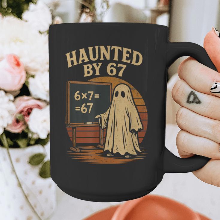 Haunted By 67 Ghost Math Joke Student Halloween Nerd Teacher Graphic Print Coffee Mug, funny design