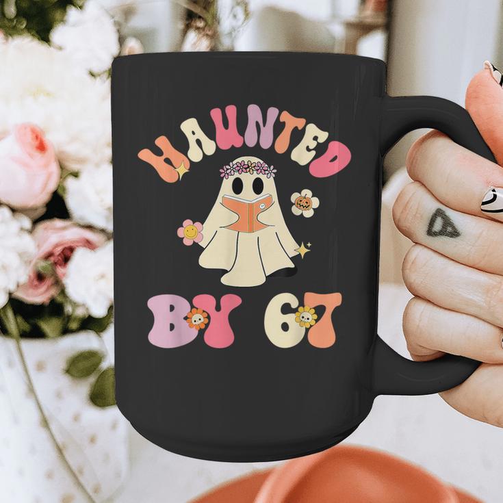 Haunted By 67 Meme Six Seven 6 7 Halloween Teachers Graphic Print Coffee Mug, funny design Haunted By 67 Meme Six Seven 6 7 Halloween Teachers Graphic Print Coffee Mug, funny design