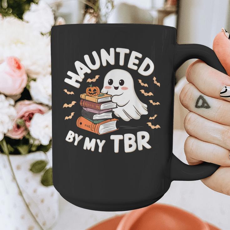 Haunted By My TBR Cute Ghost Book Reading Teacher Halloween Graphic Print Coffee Mug, funny design Haunted By My TBR Cute Ghost Book Reading Teacher Halloween Graphic Print Coffee Mug, funny design