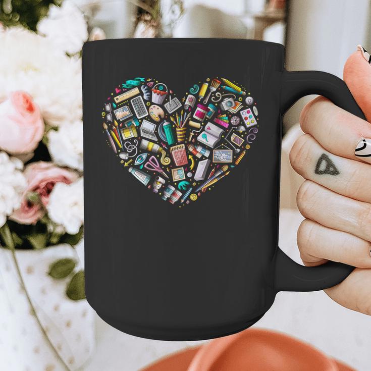 Heart Shape Art Teacher And Painting Sketching Artist Graphic Print Coffee Mug, funny design Heart Shape Art Teacher And Painting Sketching Artist Graphic Print Coffee Mug, funny design