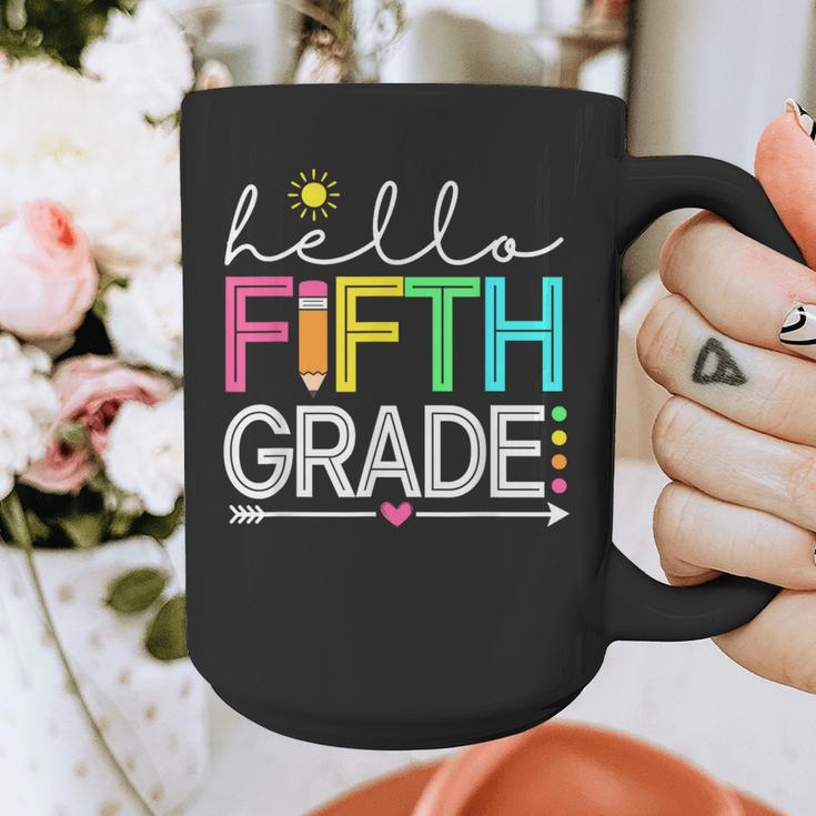 Hello Fifth Grade Teacher Student 5th Grade Back To School Graphic Print Coffee Mug, funny design
