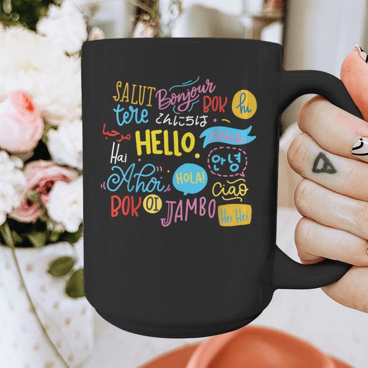 Hello Word In Different Languages Travel And Teacher Lover Graphic Print Coffee Mug, funny design Hello Word In Different Languages Travel And Teacher Lover Graphic Print Coffee Mug, funny design