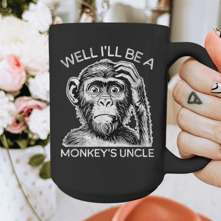 Well I'Ll Be a Monkey's Uncle Teacher And Student Graphic Print Coffee Mug, funny design