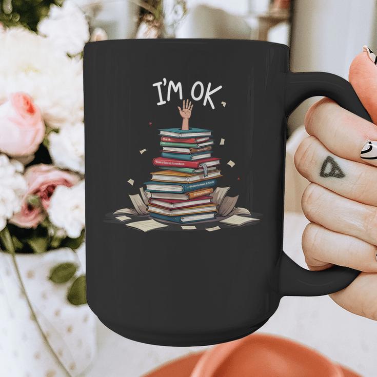 I'm Ok Read Book Reading Nerd Librarian Teacher School Graphic Print Coffee Mug, funny design I'm Ok Read Book Reading Nerd Librarian Teacher School Graphic Print Coffee Mug, funny design