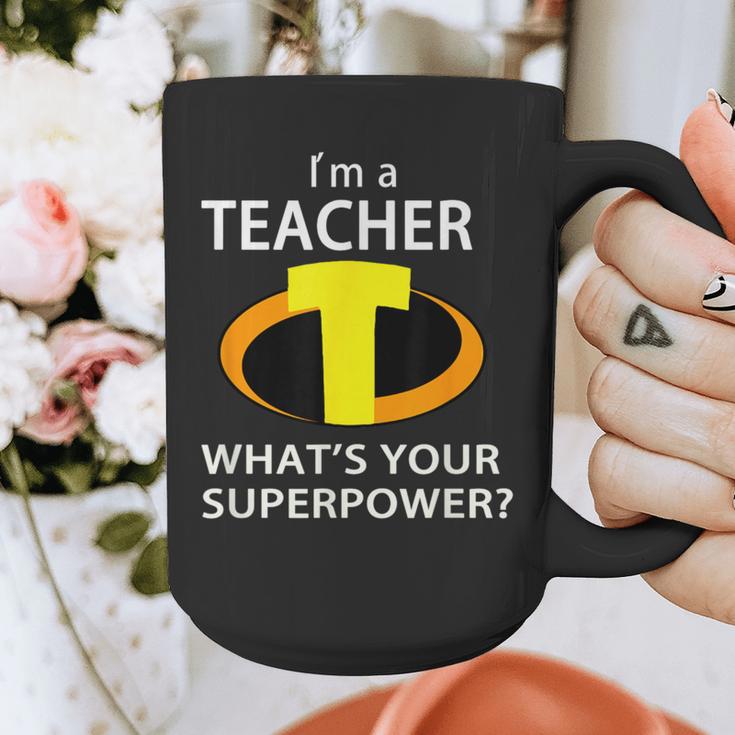 I'm a Teacher What's Your Superpower Teacher Graphic Print Coffee Mug, funny design I'm a Teacher What's Your Superpower Teacher Graphic Print Coffee Mug, funny design