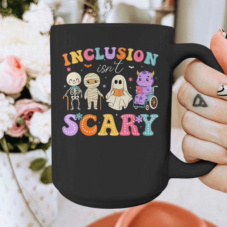 Inclusion Isn't Scary Ghost Halloween SLP Sped Teacher Graphic Print Coffee Mug, funny design